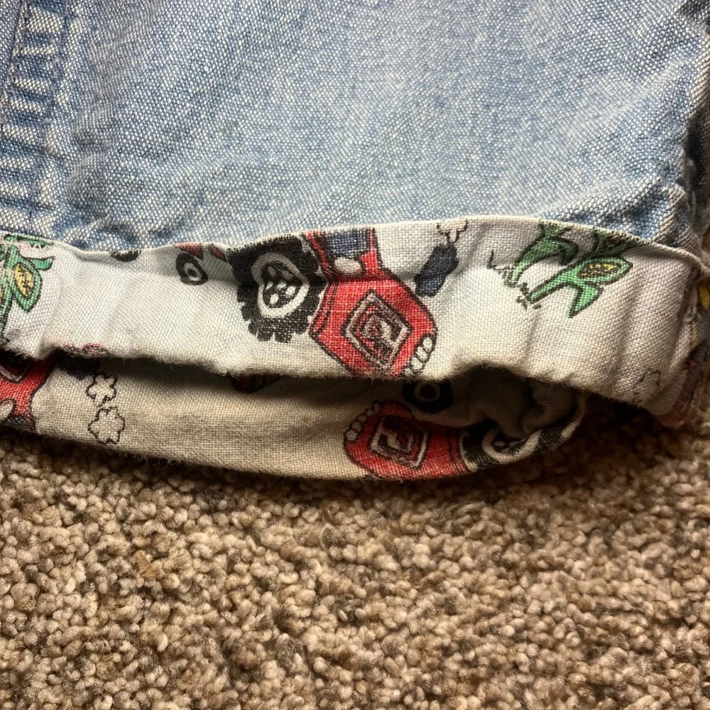 Vintage OshKosh Bgosh Vestbak Denim Overalls Light Wash Tractor Cuff Kids